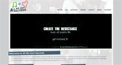 Desktop Screenshot of allwegotrecords.com